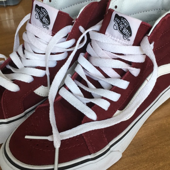 Vans off the Wall Sk8-Hi Burgundy Women’s Size 7 - Picture 6 of 8
